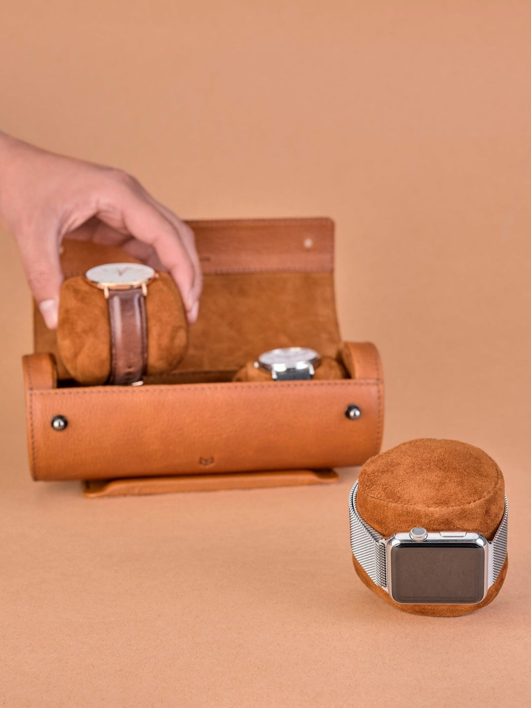Capra Leather Travel Watch Case · Tan - VERO Watch Company