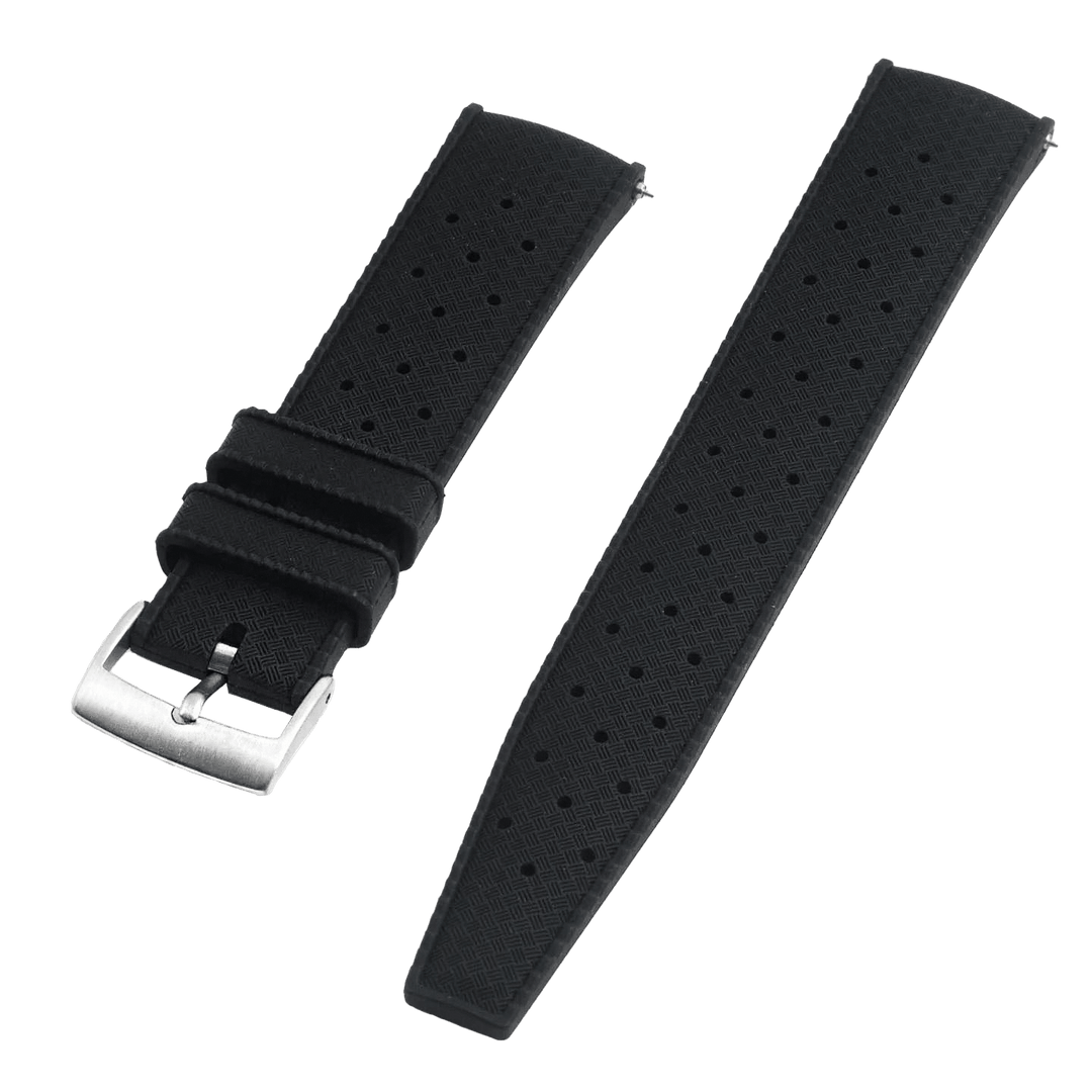18mm Black FKM Rubber Strap - VERO Watch Company