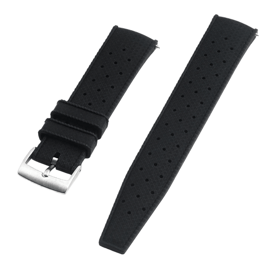18mm Black FKM Rubber Strap - VERO Watch Company