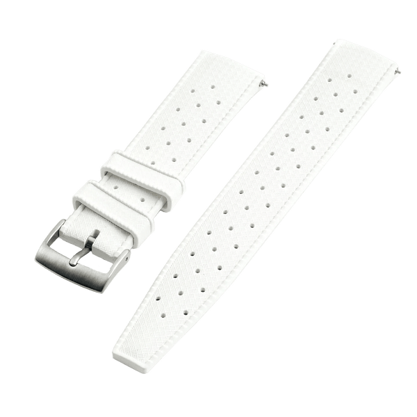 18mm White FKM Rubber Strap – VERO Watch Company