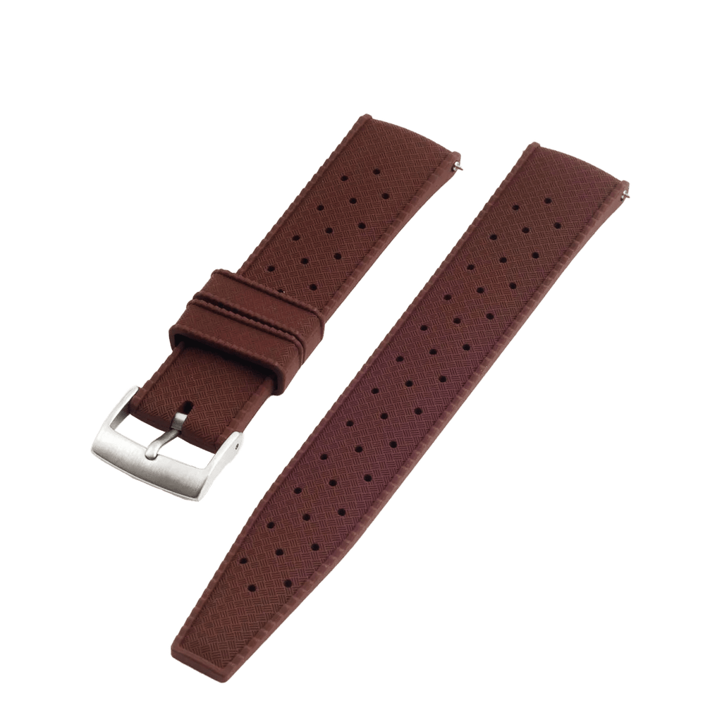 20mm Brown FKM Rubber Strap – VERO Watch Company
