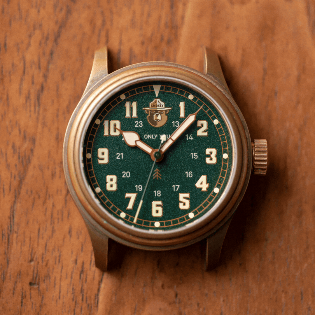 The Smokey Bear 80th Edition Forest Green – VERO Watch Company The Smokey Bear 80th Edition Forest Green – VERO Watch Company