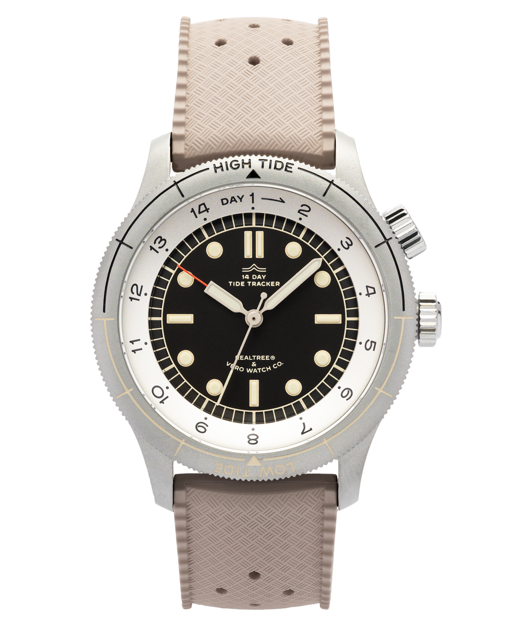 20mm Vintage Khaki FKM Rubber Strap