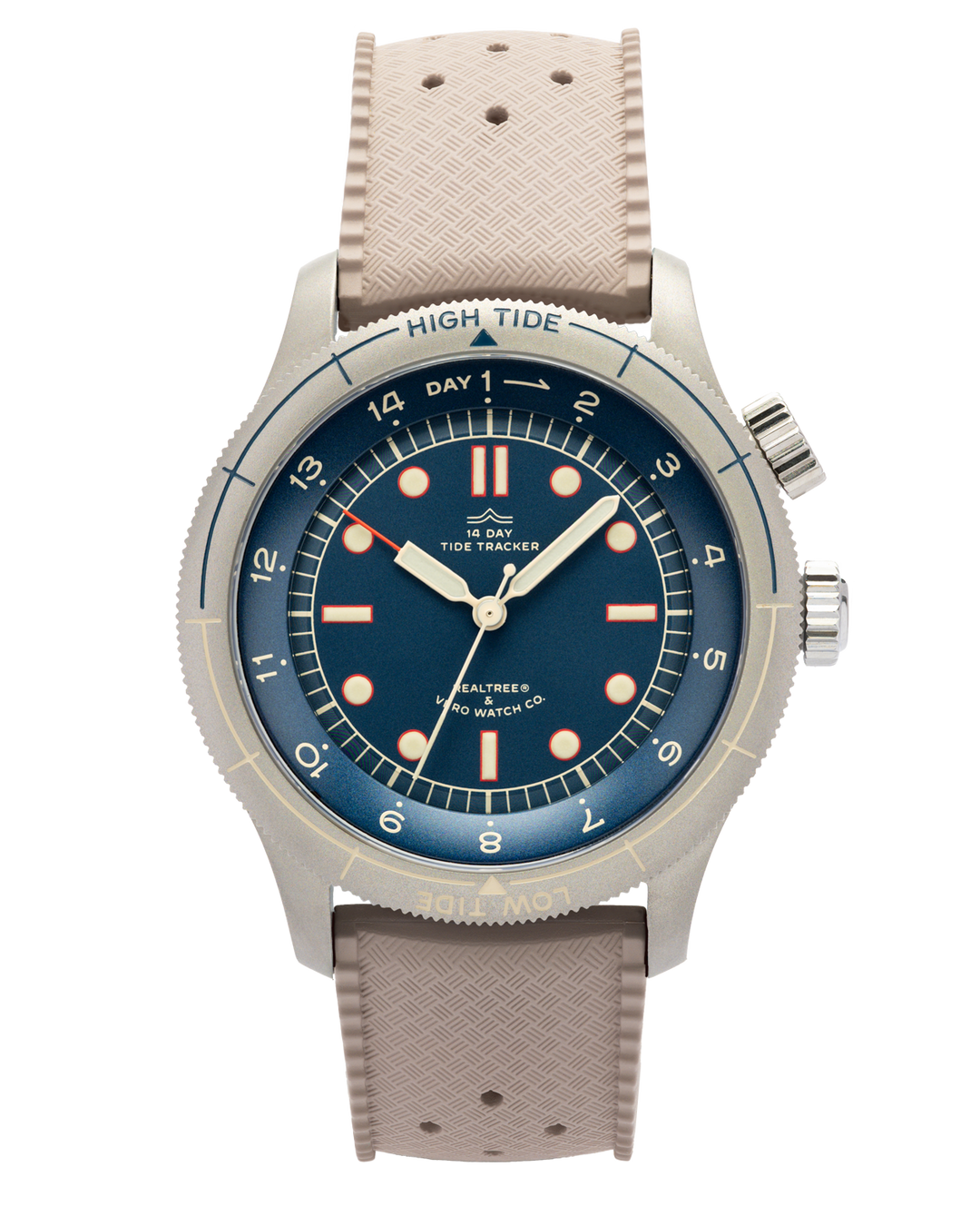 20mm Vintage Khaki FKM Rubber Strap