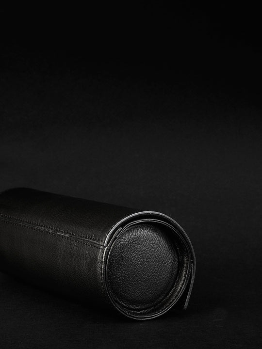 Capra Leather Travel Watch Case · Black - VERO Watch Company