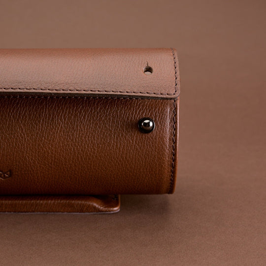 Capra Leather Travel Watch Case · Brown - VERO Watch Company