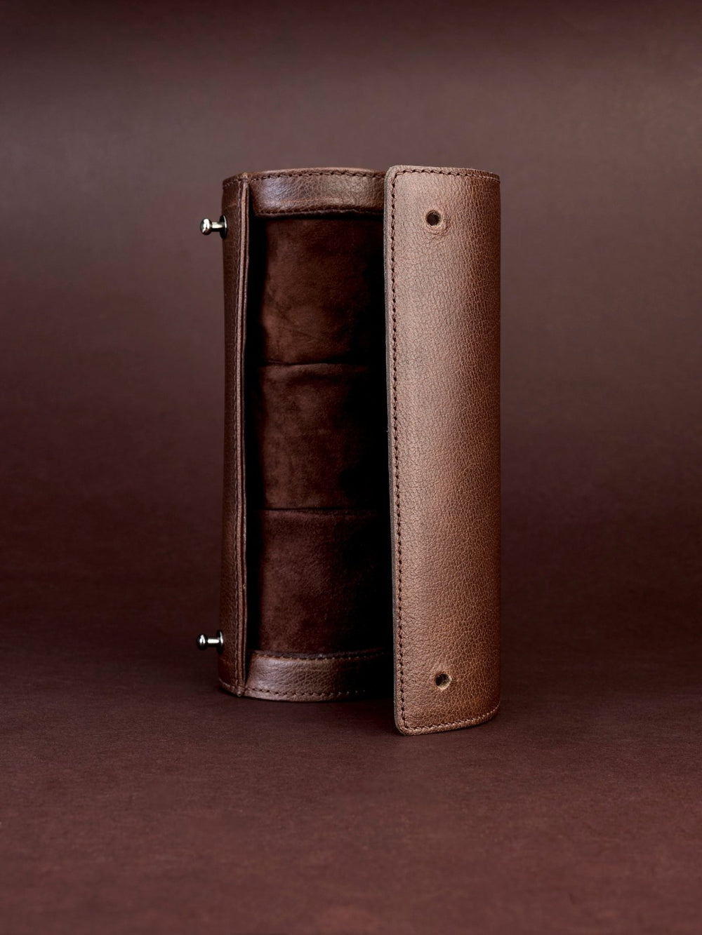 Capra Leather Travel Watch Case · Dark Brown - VERO Watch Company