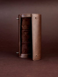 Capra Leather Travel Watch Case · Dark Brown - VERO Watch Company