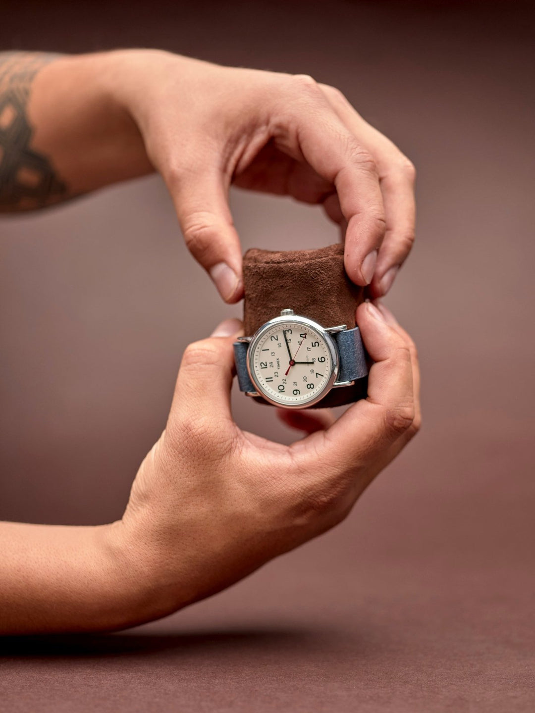 Capra Leather Travel Watch Case · Dark Brown - VERO Watch Company
