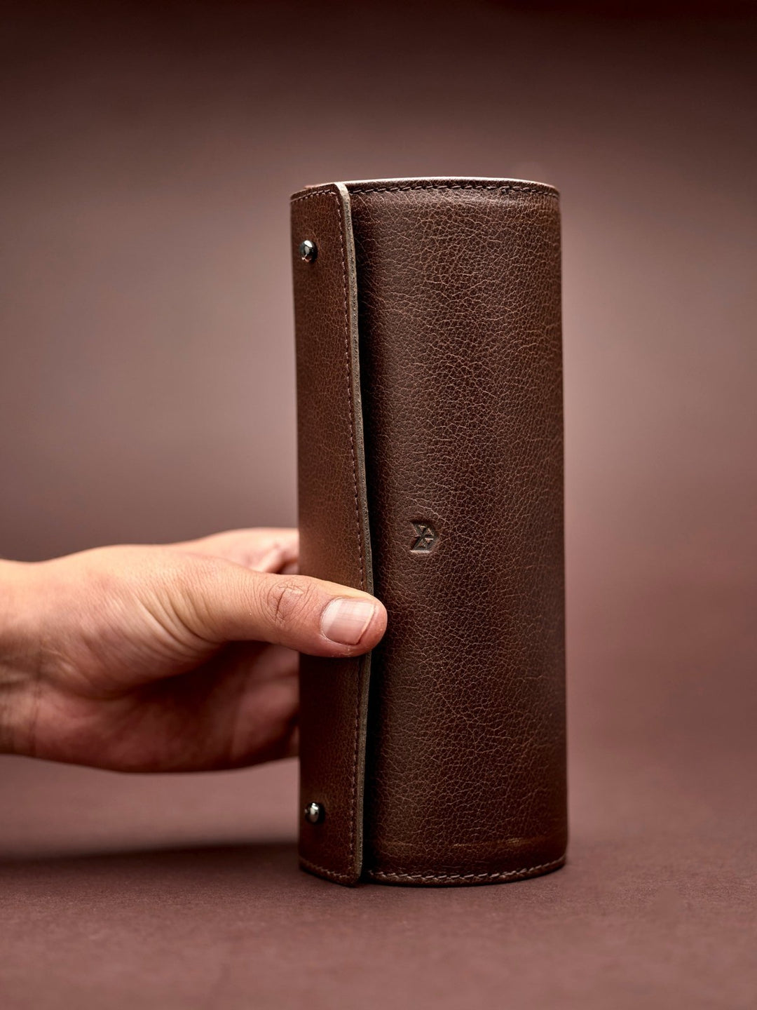 Capra Leather Travel Watch Case · Dark Brown - VERO Watch Company