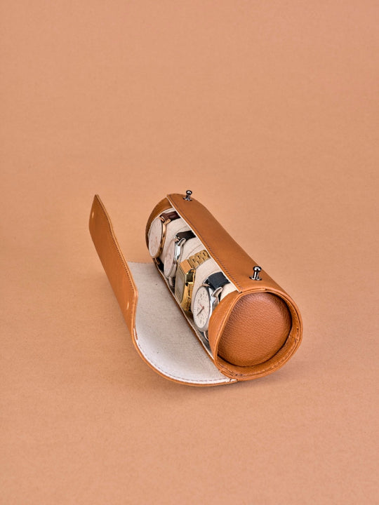Capra Leather Travel Watch Case · Tan - VERO Watch Company