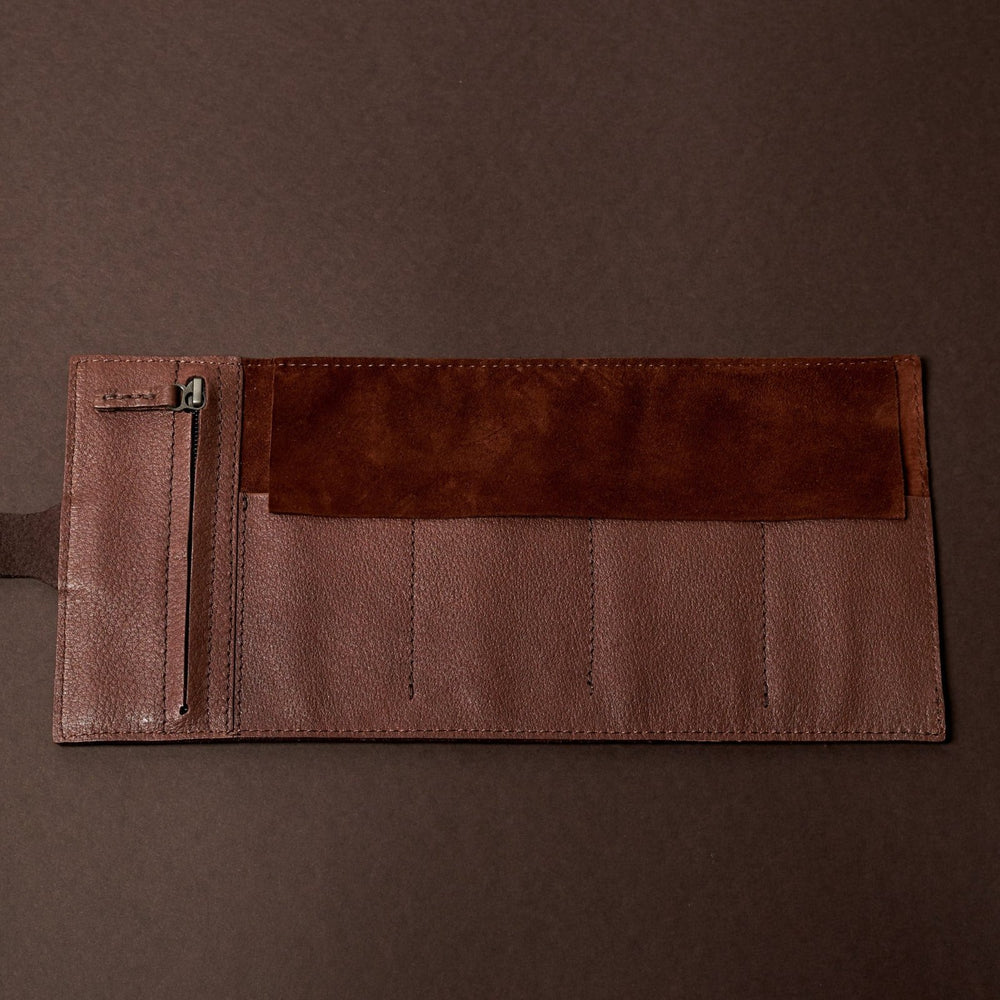 Capra Leather Watch Roll · Brown - VERO Watch Company