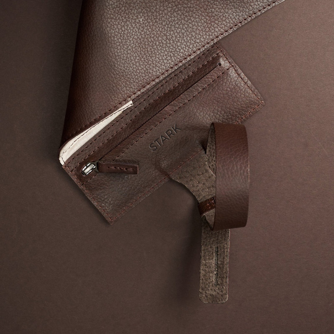 Capra Leather Watch Roll · Dark Brown - VERO Watch Company