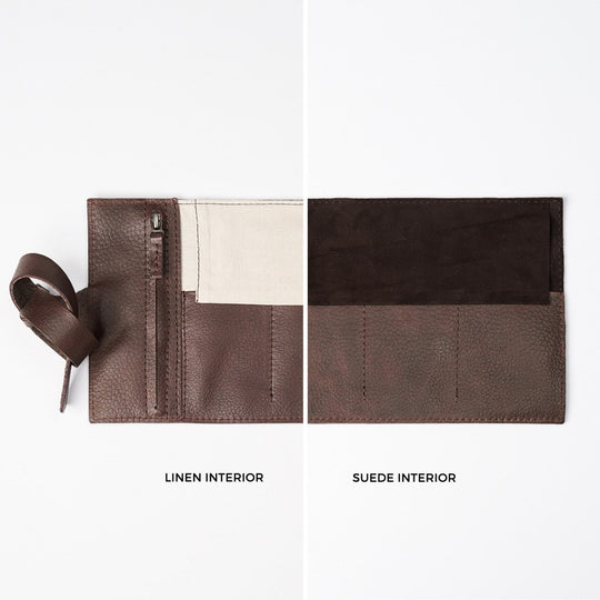 Capra Leather Watch Roll · Dark Brown - VERO Watch Company