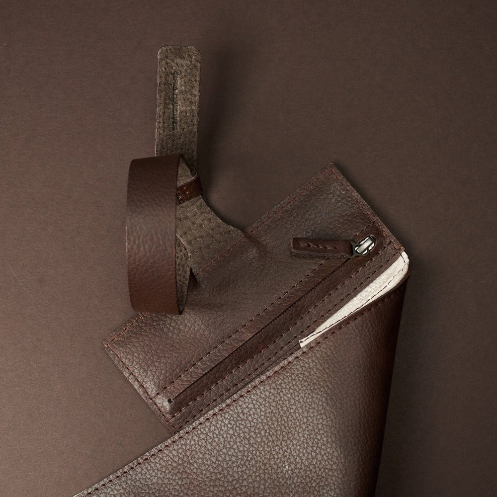 Capra Leather Watch Roll · Dark Brown - VERO Watch Company