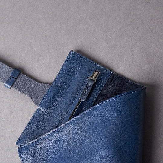 Capra Leather Watch Roll · Navy - VERO Watch Company