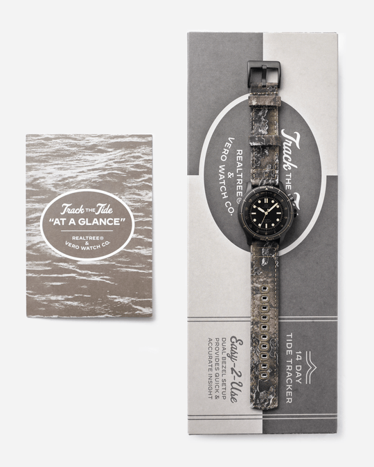 Realtree Tide Tracker Midnight Black - VERO Watch Company