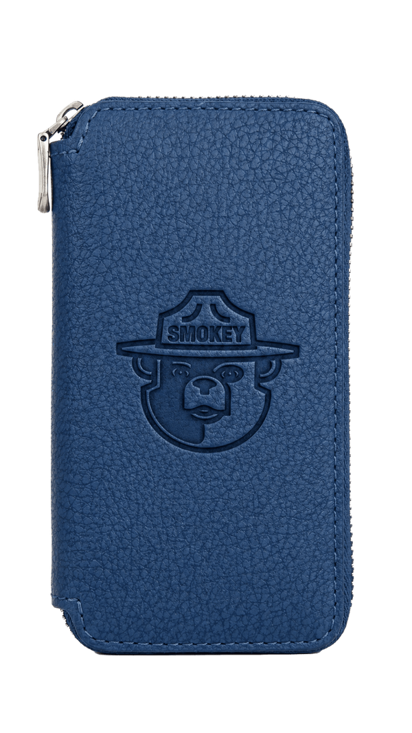 Smokey Bear Leather Travel Case - Pebble Blue - VERO Watch Company