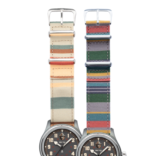 Smokey Bear Striped Canvas NATO Strap - VERO Watch Company