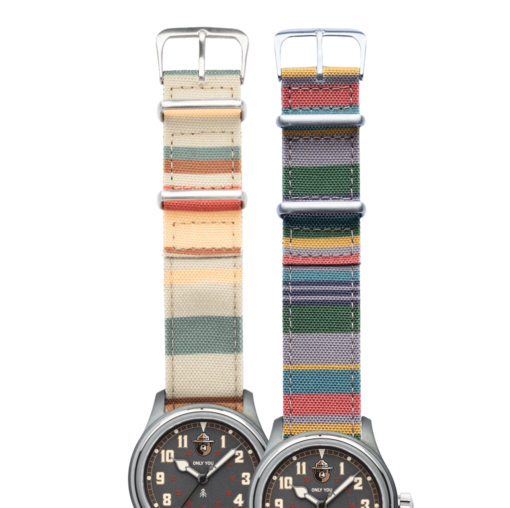 Smokey Bear Striped Canvas NATO Strap
