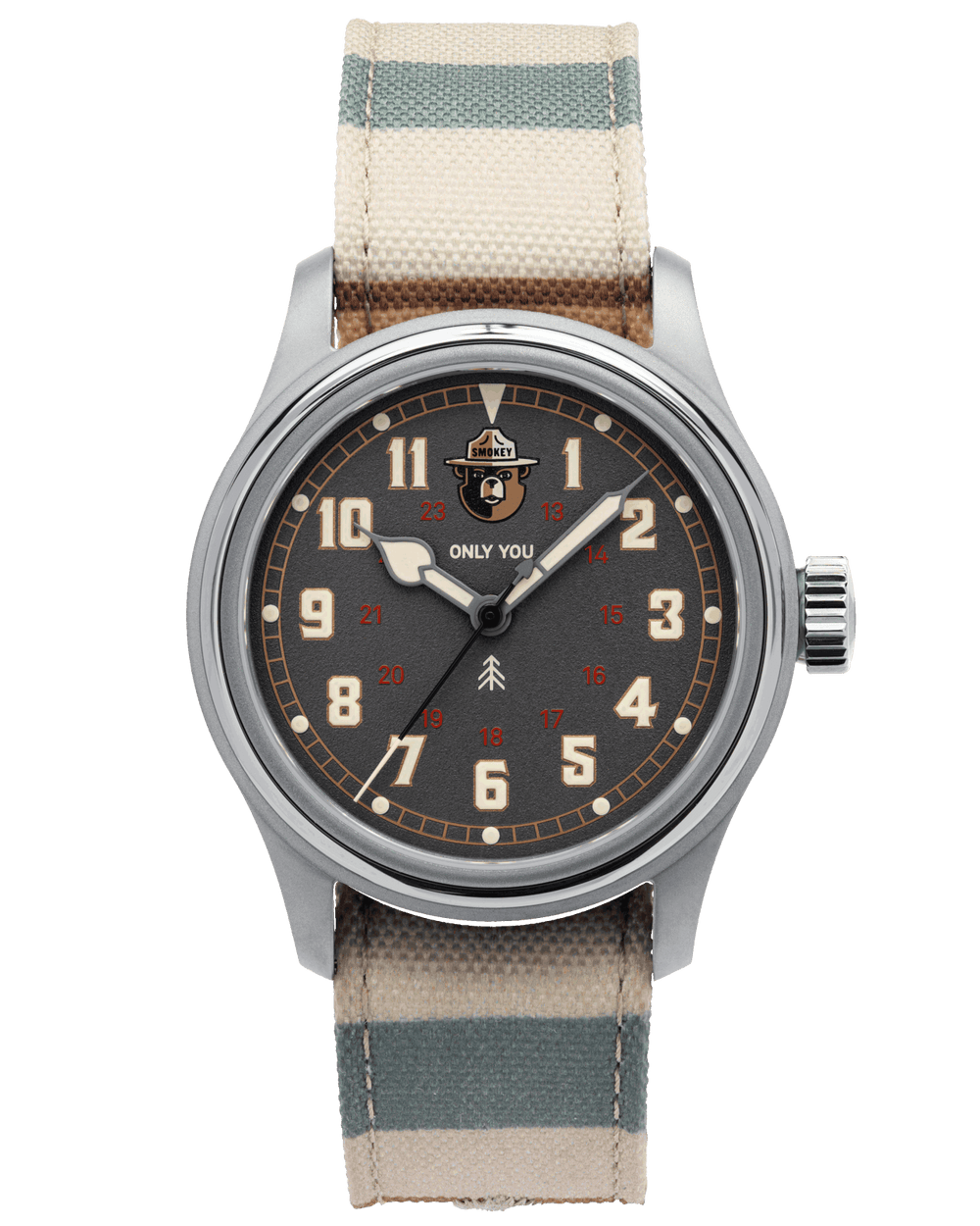 Smokey Bear Striped Canvas NATO Strap - VERO Watch Company