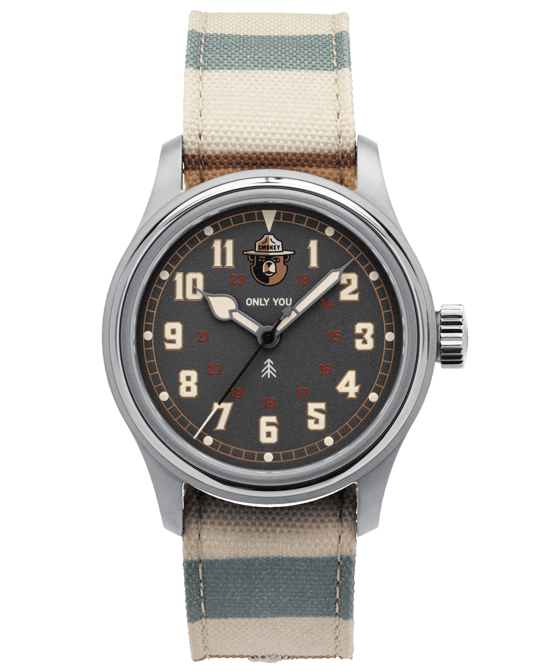 Smokey Bear Striped Canvas NATO Strap - VERO Watch Company