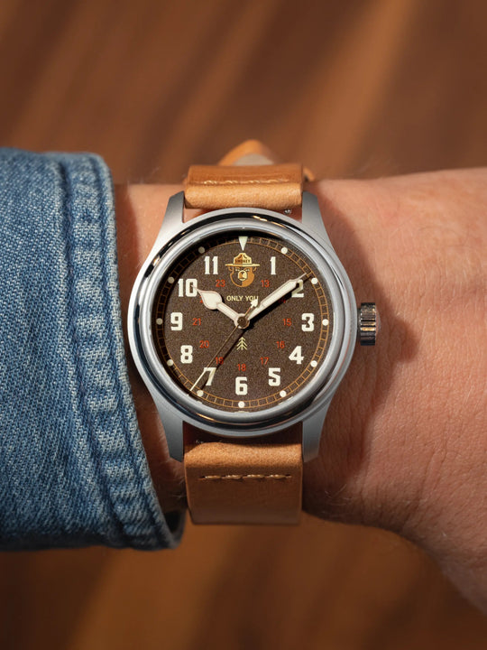 Smokey Bear Watch Leather Strap - VERO Watch Company